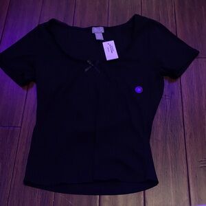 Tilly's Black Short Sleeve Women's Top